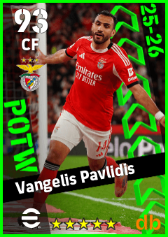 Vangelis Pavlidis — CF, OVR 93, MAX 93