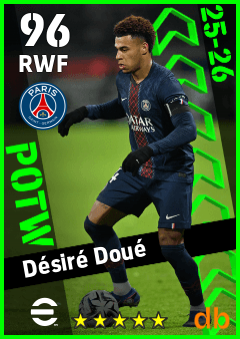 Désiré Doué — RWF, OVR 96, MAX 96