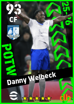Danny Welbeck — CF, OVR 93, MAX 93