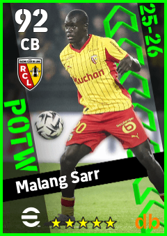 Malang Sarr — CB, OVR 92, MAX 92
