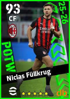 Niclas Füllkrug — CF, OVR 93, MAX 93