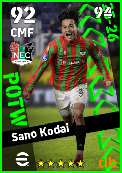 Sano Kodai — CMF, OVR 92, MAX 94