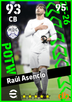 Raúl Asencio — CB, OVR 93, MAX 95