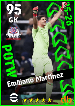 Emiliano Martínez — GK, OVR 95, MAX 95