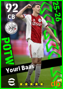 Youri Baas — CB, OVR 92, MAX 92
