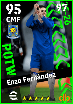 Enzo Fernández — CMF, OVR 95, MAX 97