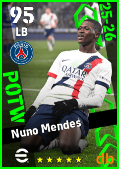 Nuno Mendes eFootball player card