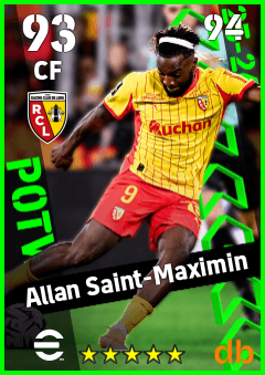 Allan Saint-Maximin — CF, OVR 93, MAX 94