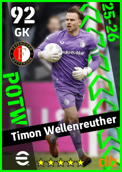 Timon Wellenreuther — GK, OVR 92, MAX 92
