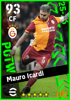 Mauro Icardi — CF, OVR 93, MAX 93