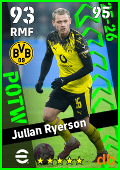 Julian Ryerson — RMF, OVR 93, MAX 95