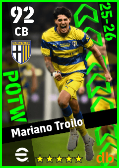 Mariano Troilo — CB, OVR 92, MAX 92