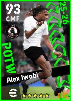 Alex Iwobi — CMF, OVR 93, MAX 93