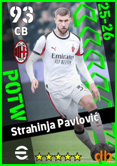 Strahinja Pavlović — CB, OVR 93, MAX 93