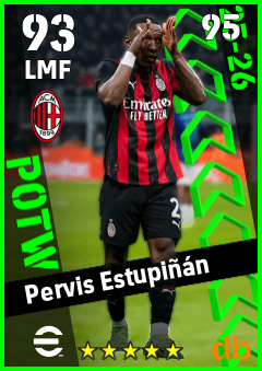 Pervis Estupiñán — LMF, OVR 93, MAX 95
