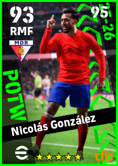 Nicolás González — RMF, OVR 93, MAX 95