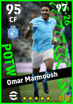 Omar Marmoush — CF, OVR 95, MAX 97