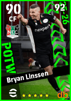 Bryan Linssen — CF, OVR 90, MAX 92