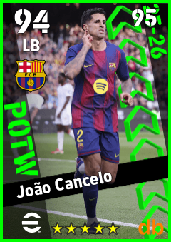 João Cancelo — LB, OVR 94, MAX 95