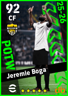 Jeremie Boga — CF, OVR 92, MAX 92