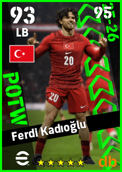 Ferdi Kadıoğlu — LB, OVR 93, MAX 95