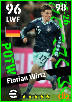 Florian Wirtz — LWF, OVR 96, MAX 98