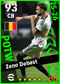 Zeno Debast — CB, OVR 93, MAX 93