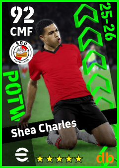 Shea Charles — CMF, OVR 92, MAX 92
