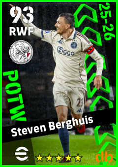 Steven Berghuis — RWF, OVR 93, MAX 93