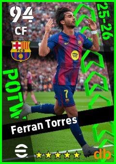 Ferran Torres — CF, OVR 94, MAX 94