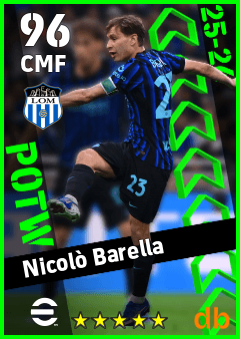 Nicolò Barella — CMF, OVR 96, MAX 96