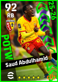 Saud Abdulhamid — RB, OVR 92, MAX 92