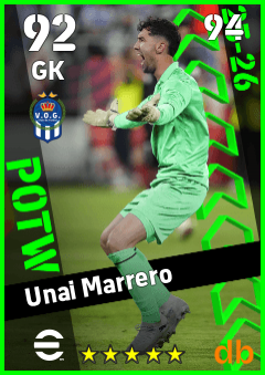 Unai Marrero — GK, OVR 92, MAX 94
