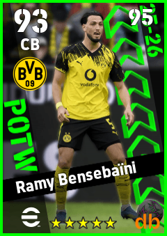 Ramy Bensebaïni — CB, OVR 93, MAX 95