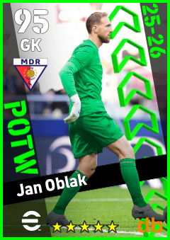 Jan Oblak — GK, OVR 95, MAX 95