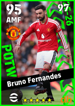 Bruno Fernandes — AMF, OVR 95, MAX 97