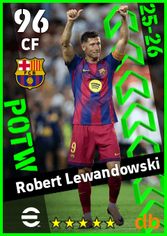 Robert Lewandowski — CF, OVR 96, MAX 96