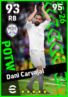 Dani Carvajal — RB, OVR 93, MAX 95