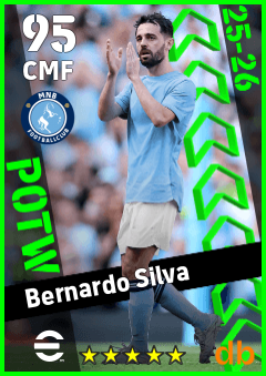 Bernardo Silva — CMF, OVR 95, MAX 95