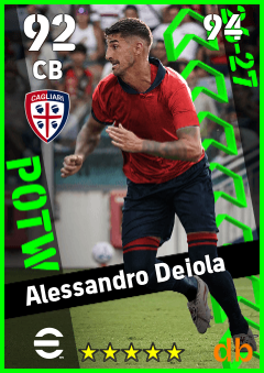 Alessandro Deiola — CB, OVR 92, MAX 94