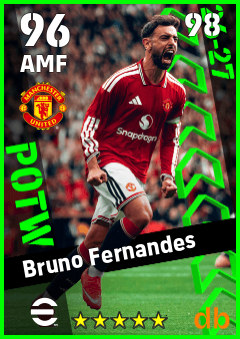 Bruno Fernandes — AMF, OVR 96, MAX 98