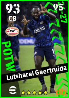 Lutsharel Geertruida — CB, OVR 93, MAX 95