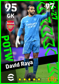 David Raya — GK, OVR 95, MAX 97