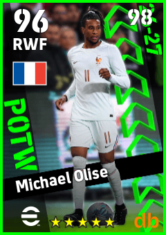 Michael Olise — RWF, OVR 96, MAX 98