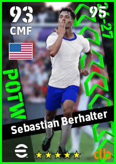 Sebastian Berhalter — CMF, OVR 93, MAX 95