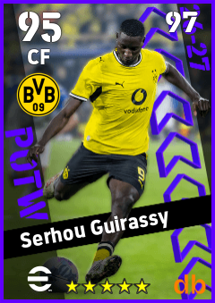 Serhou Guirassy — CF, OVR 95, MAX 97