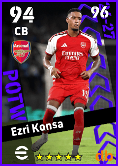 Ezri Konsa — CB, OVR 94, MAX 96