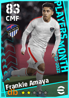Frankie Amaya — CMF, OVR 83, MAX 83