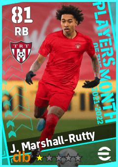 J. Marshall-Rutty — RB, OVR 81, MAX 81