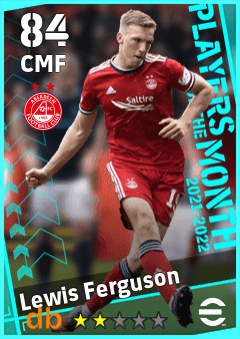 Lewis Ferguson — CMF, OVR 84, MAX 84
